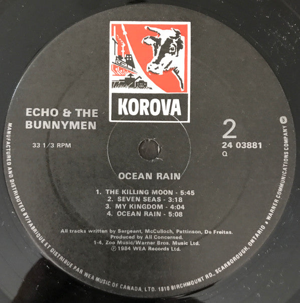 Echo & The Bunnymen : Ocean Rain (LP, Album)