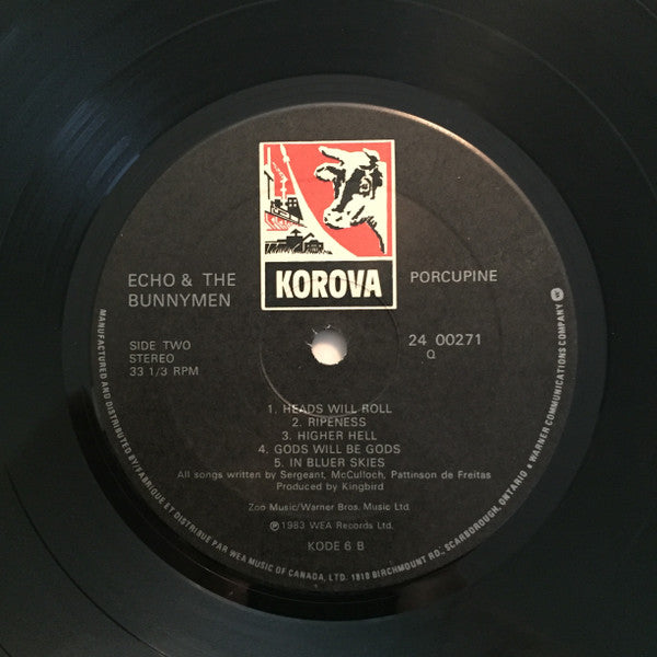 Echo & The Bunnymen : Porcupine (LP, Album)