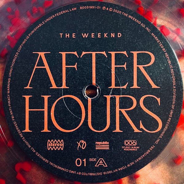The Weeknd : After Hours (2xLP, Album, Cle)