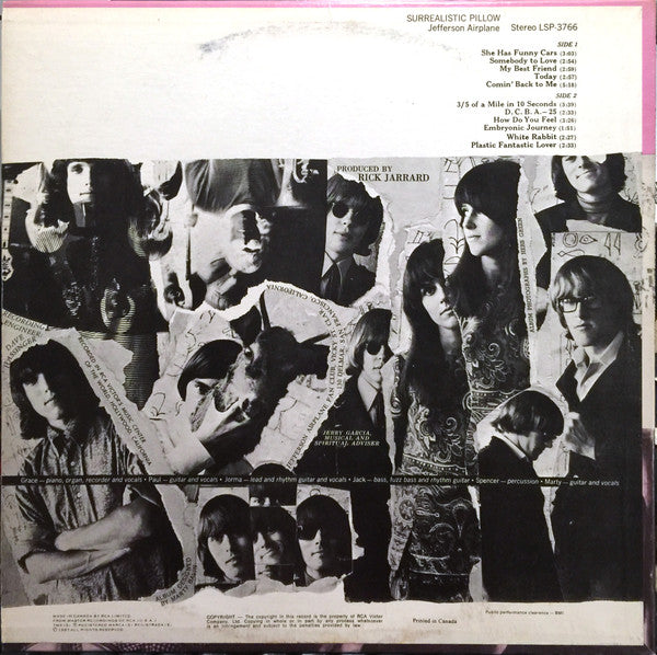 Jefferson Airplane : Surrealistic Pillow (LP, Album)