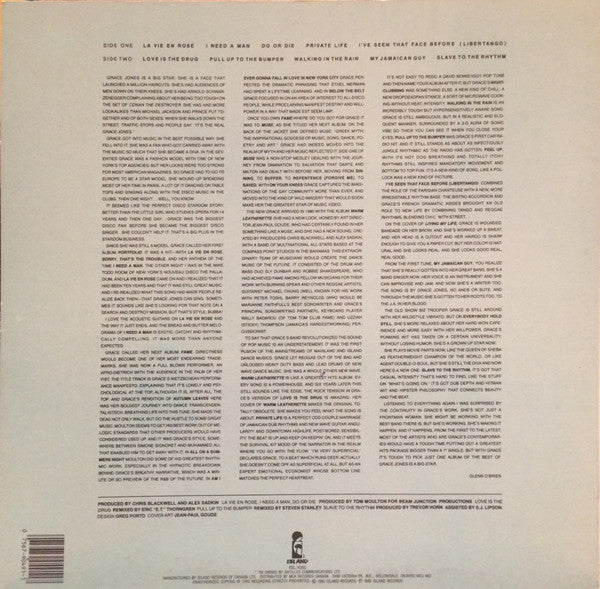 Grace Jones : Island Life (LP, Comp)