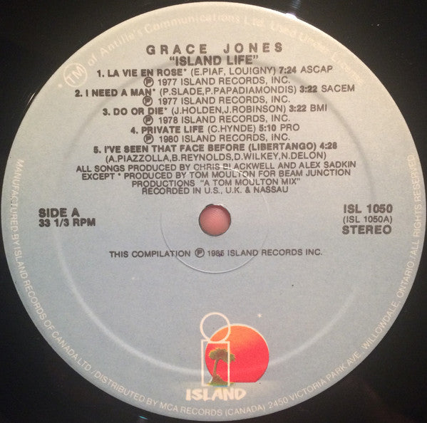 Grace Jones : Island Life (LP, Comp)