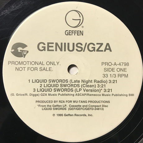 The Genius / GZA : Liquid Swords (12", Promo)