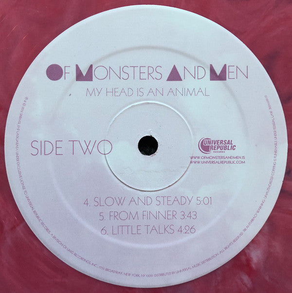 Of Monsters And Men : My Head Is An Animal (2xLP, Album, RE, Pin)