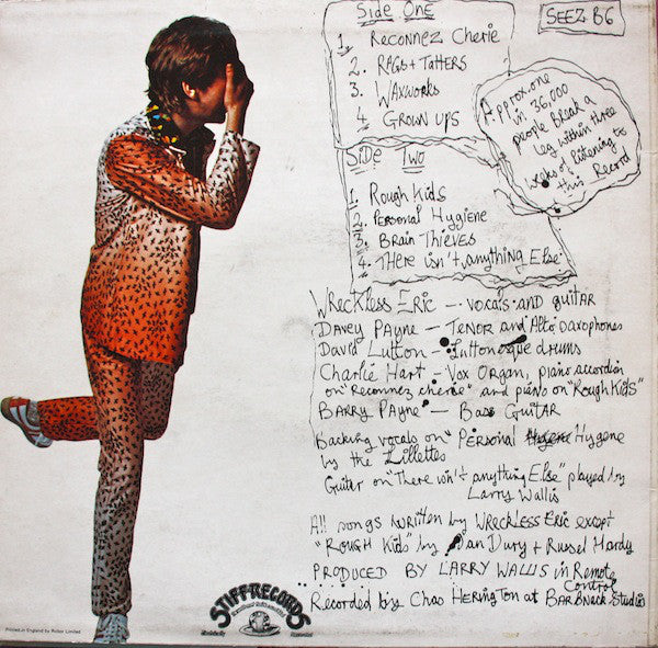 Wreckless Eric : Wreckless Eric (10", Album, Bro)
