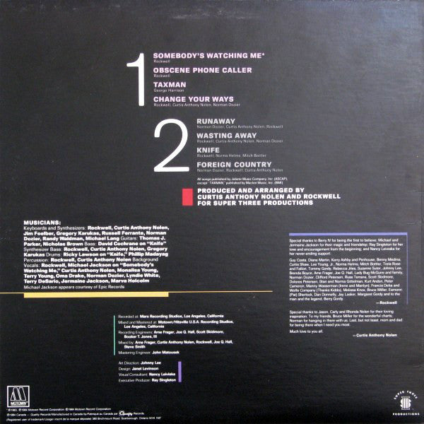 Rockwell : Somebody's Watching Me (LP, Album)