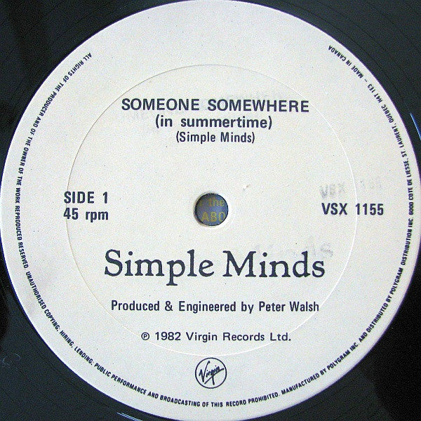 Simple Minds : Someone Somewhere (In Summertime) (Extended Remix) (12", Single, Ltd)