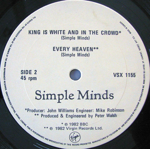 Simple Minds : Someone Somewhere (In Summertime) (Extended Remix) (12", Single, Ltd)