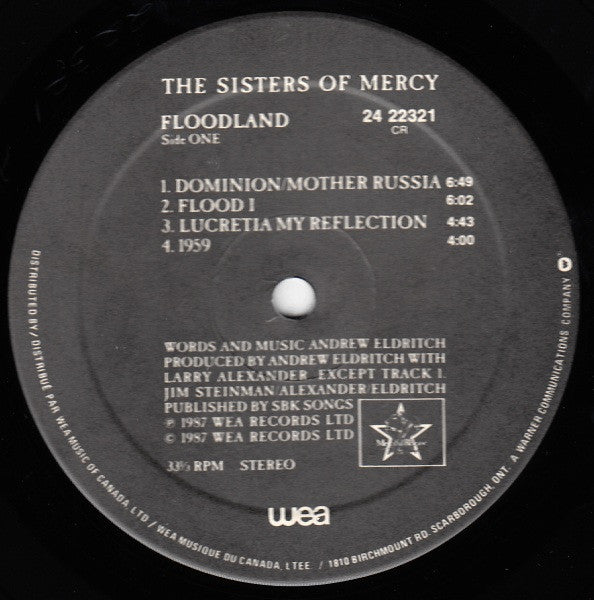 The Sisters Of Mercy : Floodland (LP, Album)