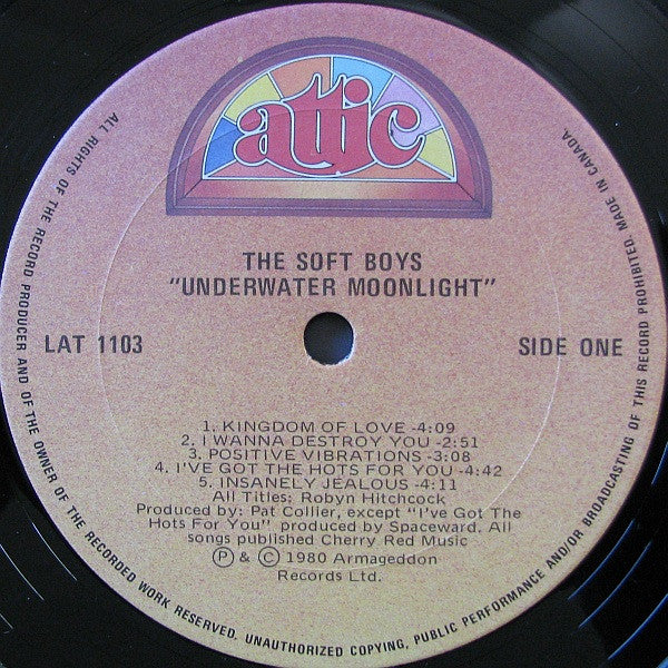 The Soft Boys : Underwater Moonlight (LP, Album)