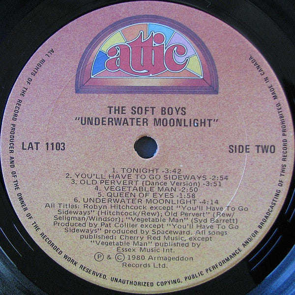 The Soft Boys : Underwater Moonlight (LP, Album)