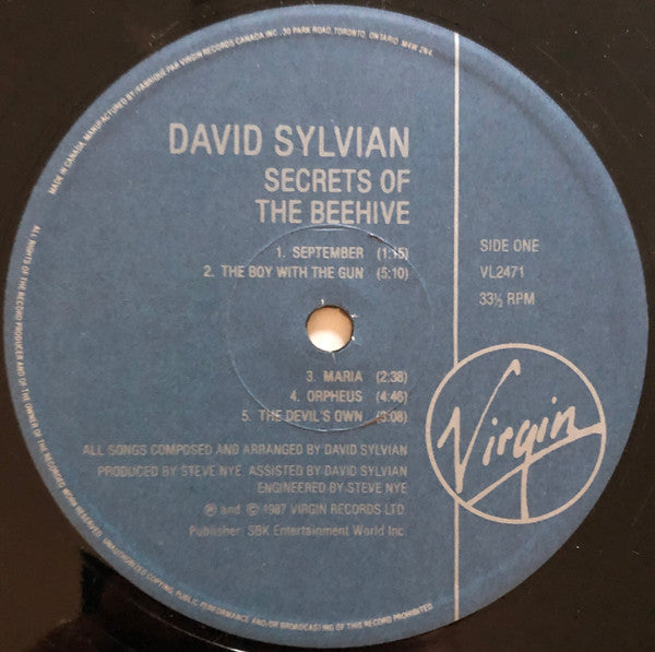David Sylvian : Secrets Of The Beehive (LP, Album)