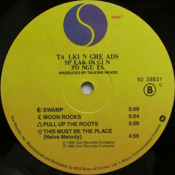 Talking Heads : Speaking In Tongues (LP, Album, Qua)