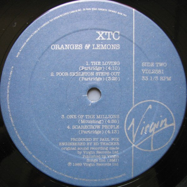 XTC : Oranges & Lemons (2xLP, Album)