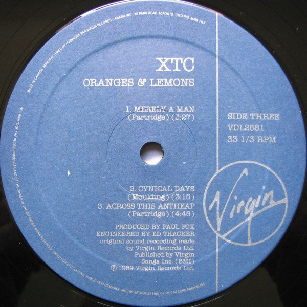 XTC : Oranges & Lemons (2xLP, Album)