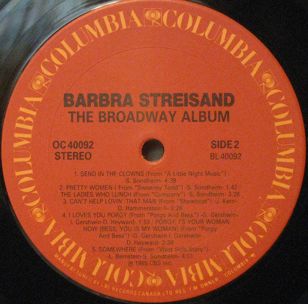 Barbra Streisand : The Broadway Album (LP, Album)
