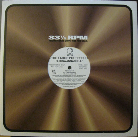 The Large Professor* : I Juswannachill (12", Promo)