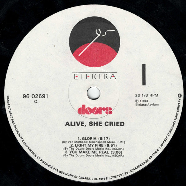 The Doors : Alive, She Cried (LP, Album)
