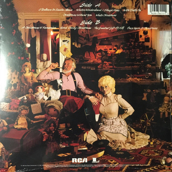 Kenny Rogers & Dolly Parton : Once Upon A Christmas (LP, Album, RE)