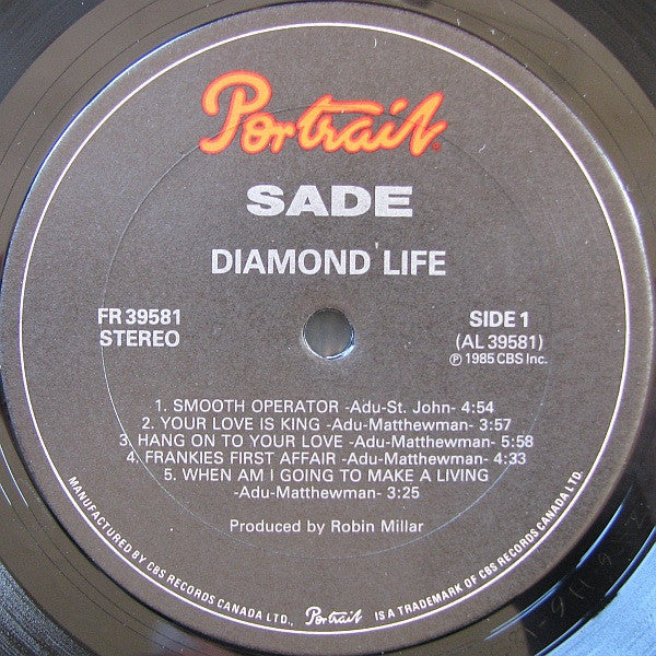 Sade : Diamond Life (LP, Album, Gat)