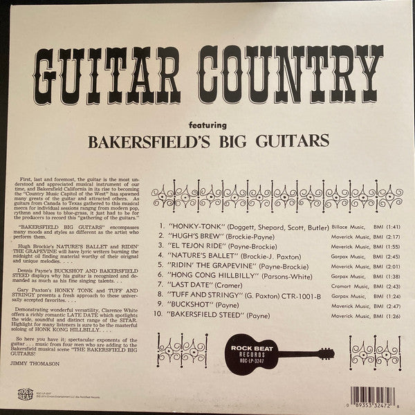 Bakersfield's Big Guitars : Guitar Country Featuring Bakersfield's Big Guitars (LP, Album, RE)