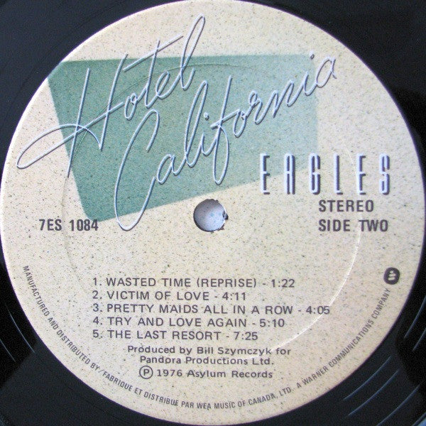 Eagles : Hotel California (LP, Album, Gat)