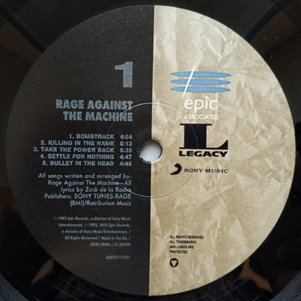 Rage Against The Machine : Rage Against The Machine (LP, Album, RE, RM, 180)