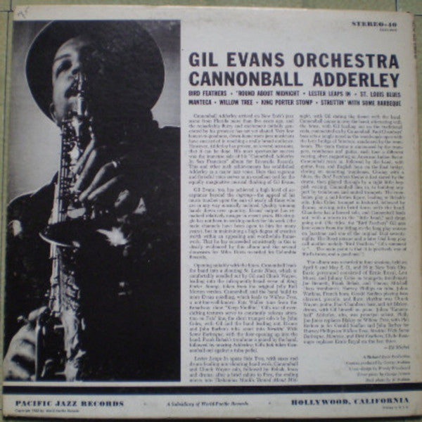 Gil Evans And His Orchestra Featuring Cannonball Adderley : Gil Evans Orchestra Featuring Cannonball Adderley (LP, Album, RE)