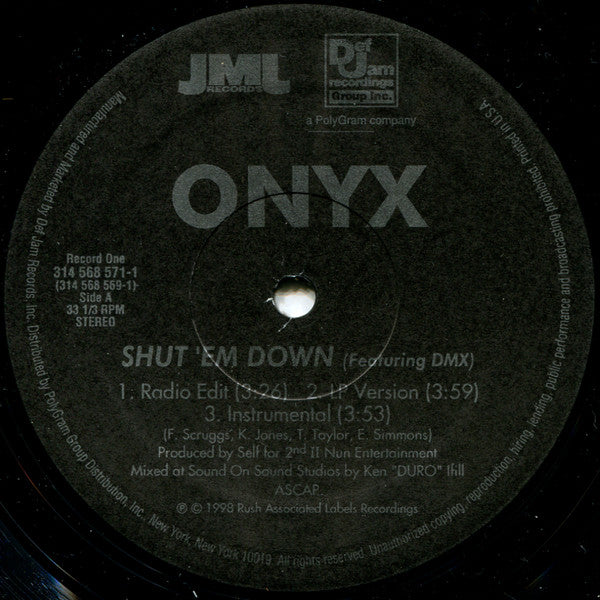 Onyx : Best Of Onyx (2x12", Comp)