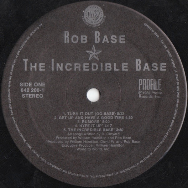 Rob Base : The Incredible Base (LP, Album)