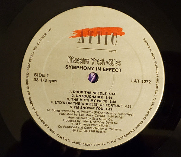 Maestro Fresh-Wes : Symphony In Effect (LP, Album)