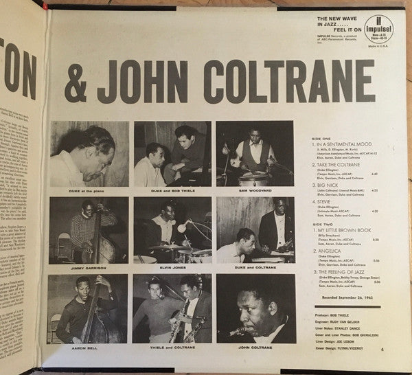 Duke Ellington & John Coltrane : Duke Ellington & John Coltrane (LP, Album, RE)
