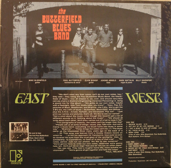The Paul Butterfield Blues Band : East-West (LP, Album, RE, RM, 180)