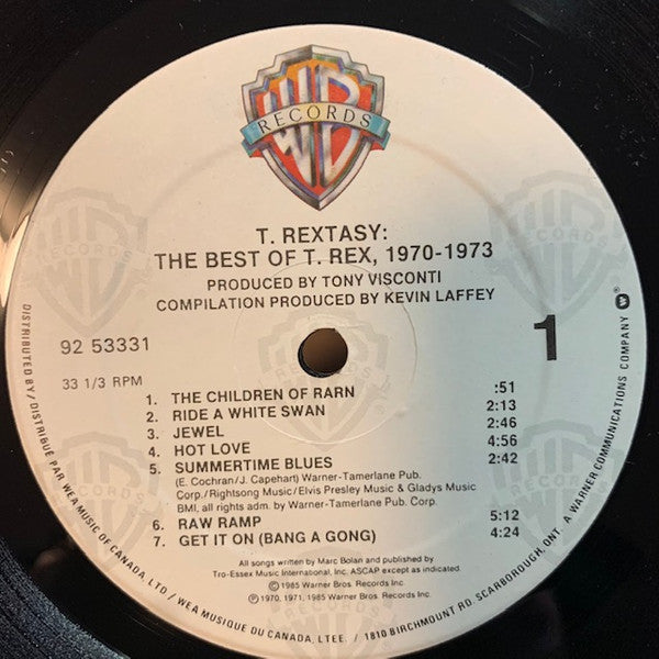 T. Rex : T. Rextasy: The Best Of T. Rex, 1970-1973 (LP, Comp)