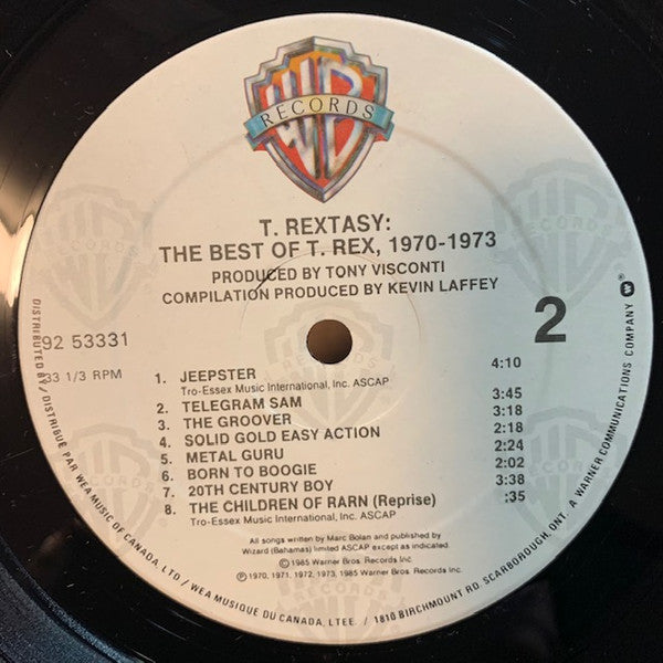 T. Rex : T. Rextasy: The Best Of T. Rex, 1970-1973 (LP, Comp)