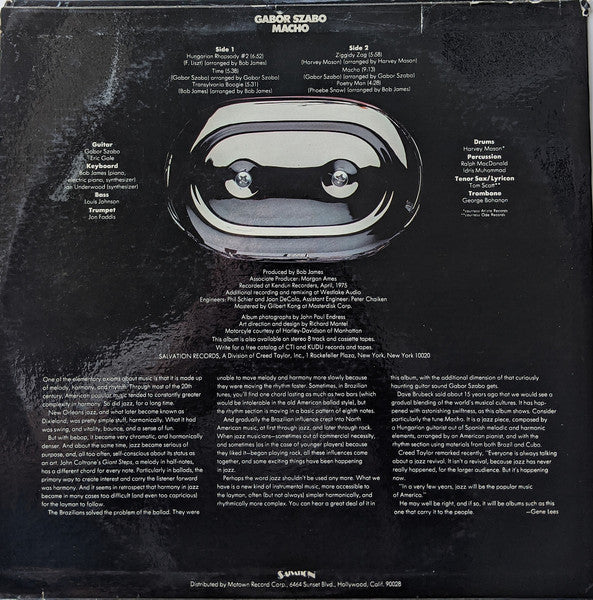 Gabor Szabo : Macho (LP, Album)