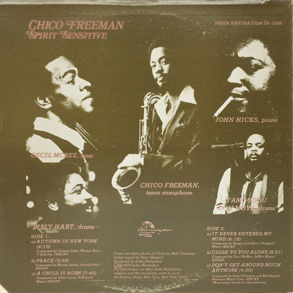 Chico Freeman : Spirit Sensitive (LP, Album, Sil)