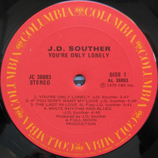 John David Souther : You're Only Lonely (LP, Album)