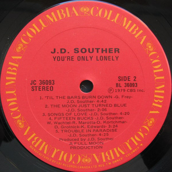 John David Souther : You're Only Lonely (LP, Album)