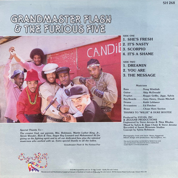 Grandmaster Flash & The Furious Five : The Message (LP, Album)