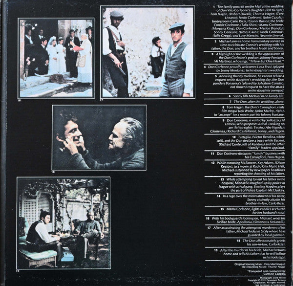 Nino Rota : The Godfather (Original Soundtrack Recording) (LP, Album, Tri)