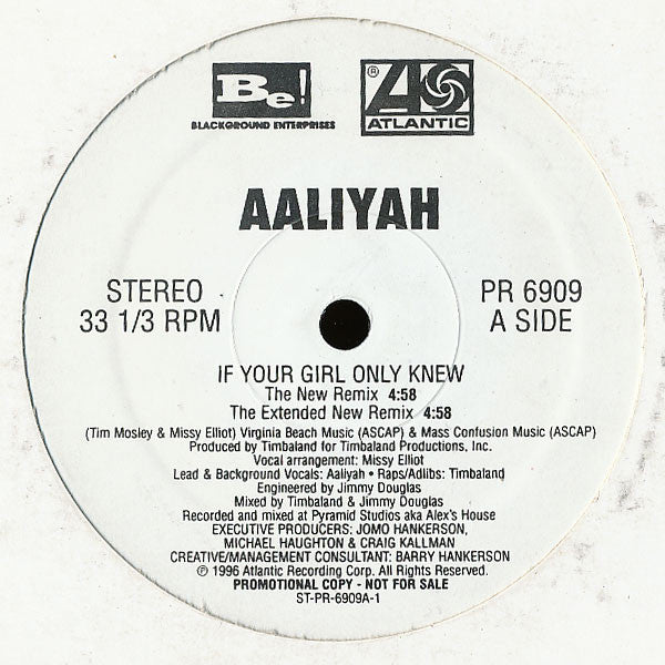 Aaliyah : If Your Girl Only Knew (12", Promo)