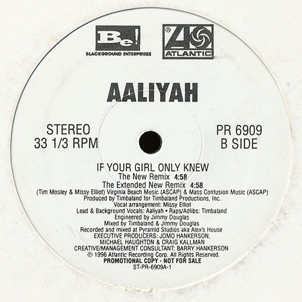 Aaliyah : If Your Girl Only Knew (12", Promo)