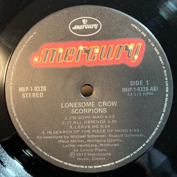 Scorpions : Lonesome Crow (LP, Album, RE)