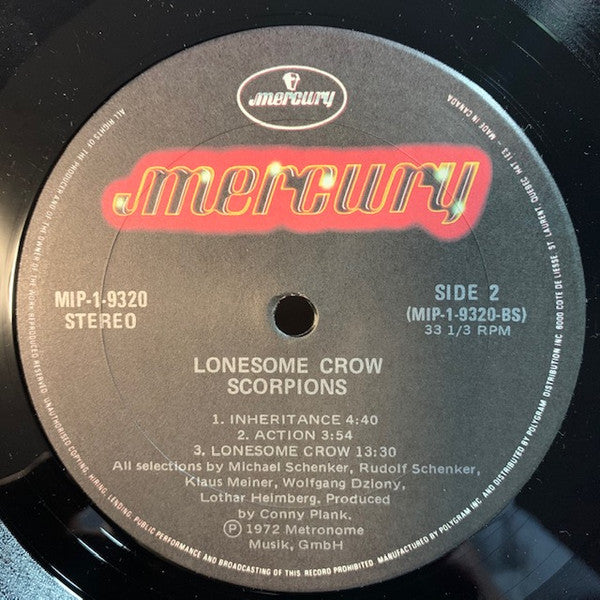 Scorpions : Lonesome Crow (LP, Album, RE)