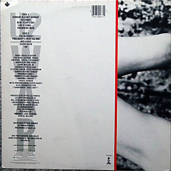 U2 : War (LP, Album, Gat)