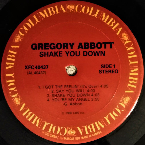 Gregory Abbott : Shake You Down (LP, Album)