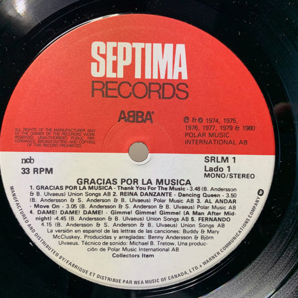 ABBA : Gracias Por La Musica (LP, Album, CR )