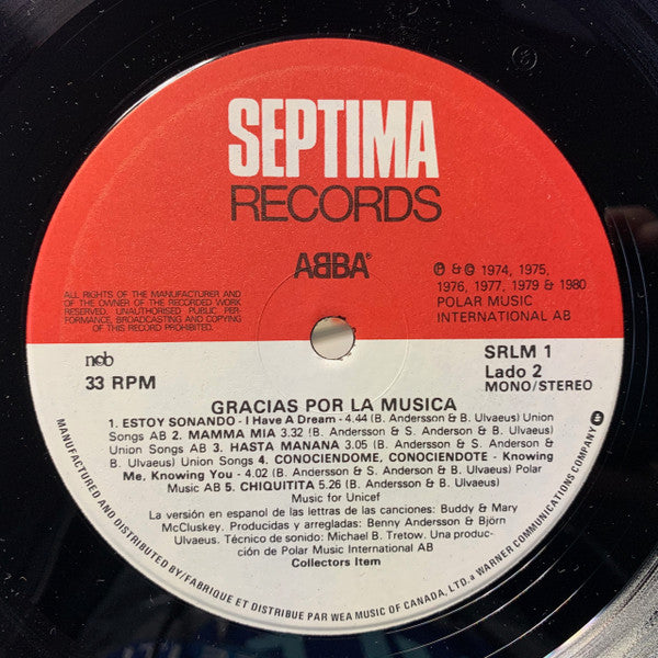 ABBA : Gracias Por La Musica (LP, Album, CR )