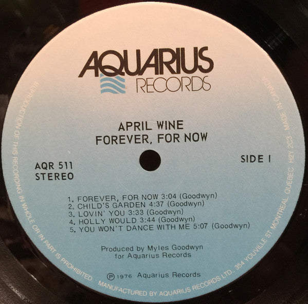 April Wine : Forever For Now (LP, Album)